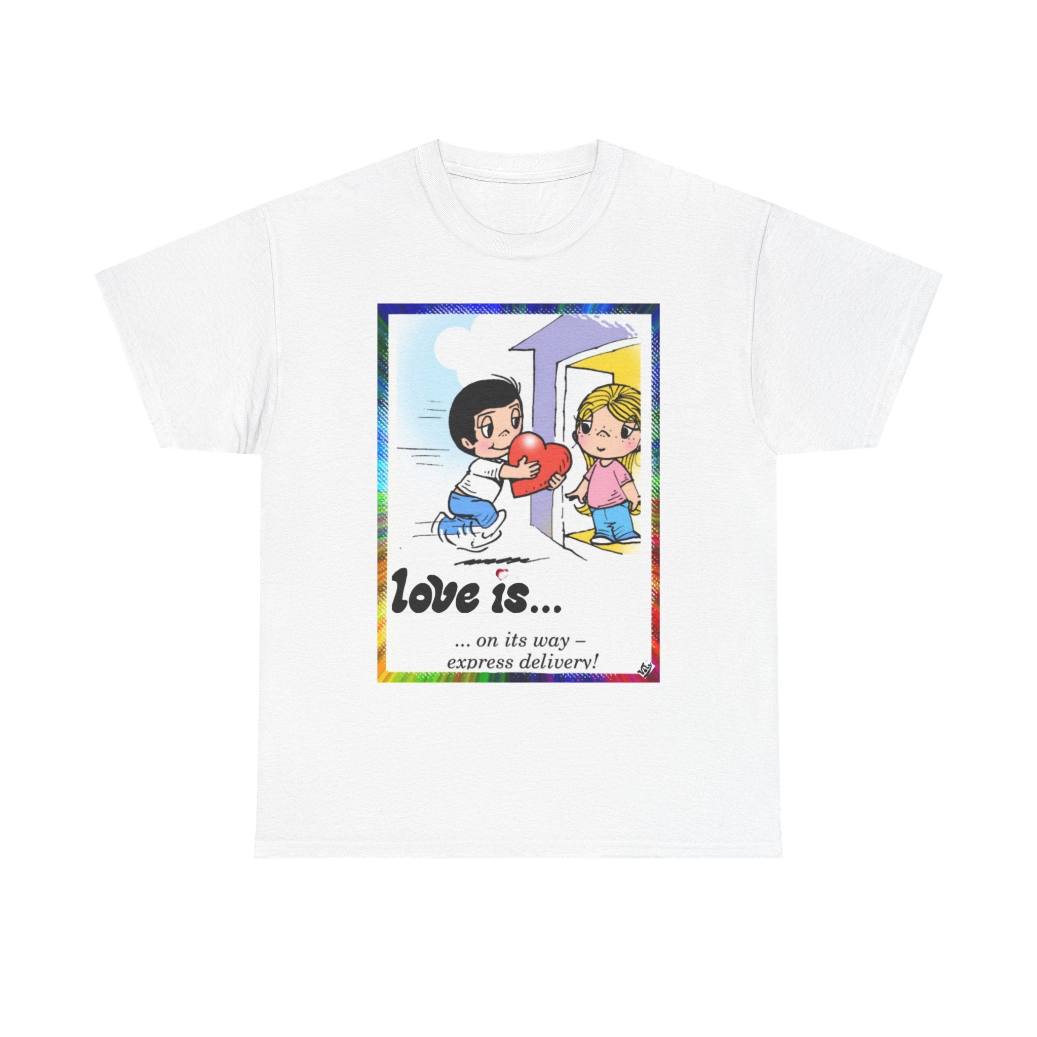 T-Shirt — "Love Is..." Retro Comic Couple Graphic Tee