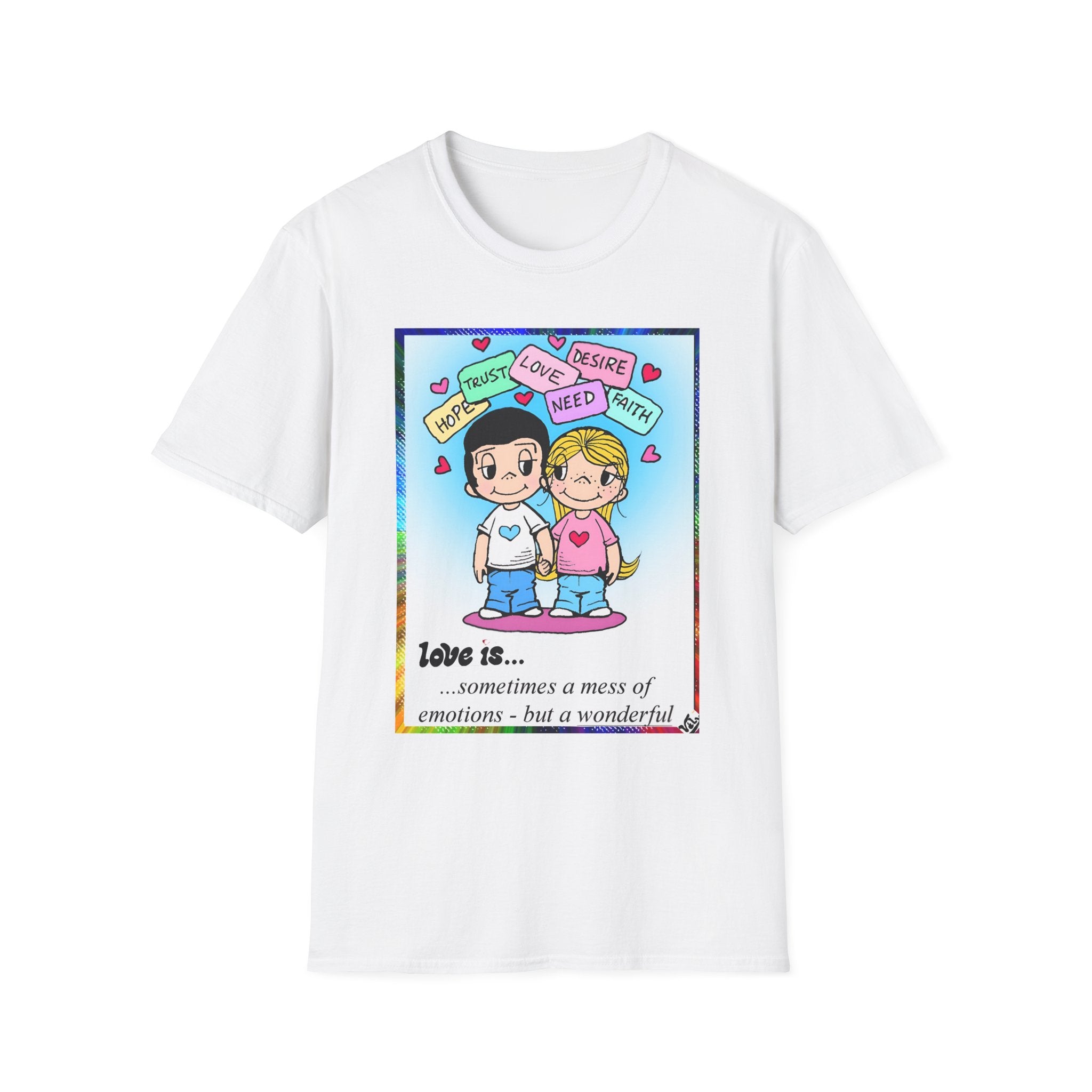 Love Is... Cartoon Couple T-Shirt — Cute Romantic Graphic Tee