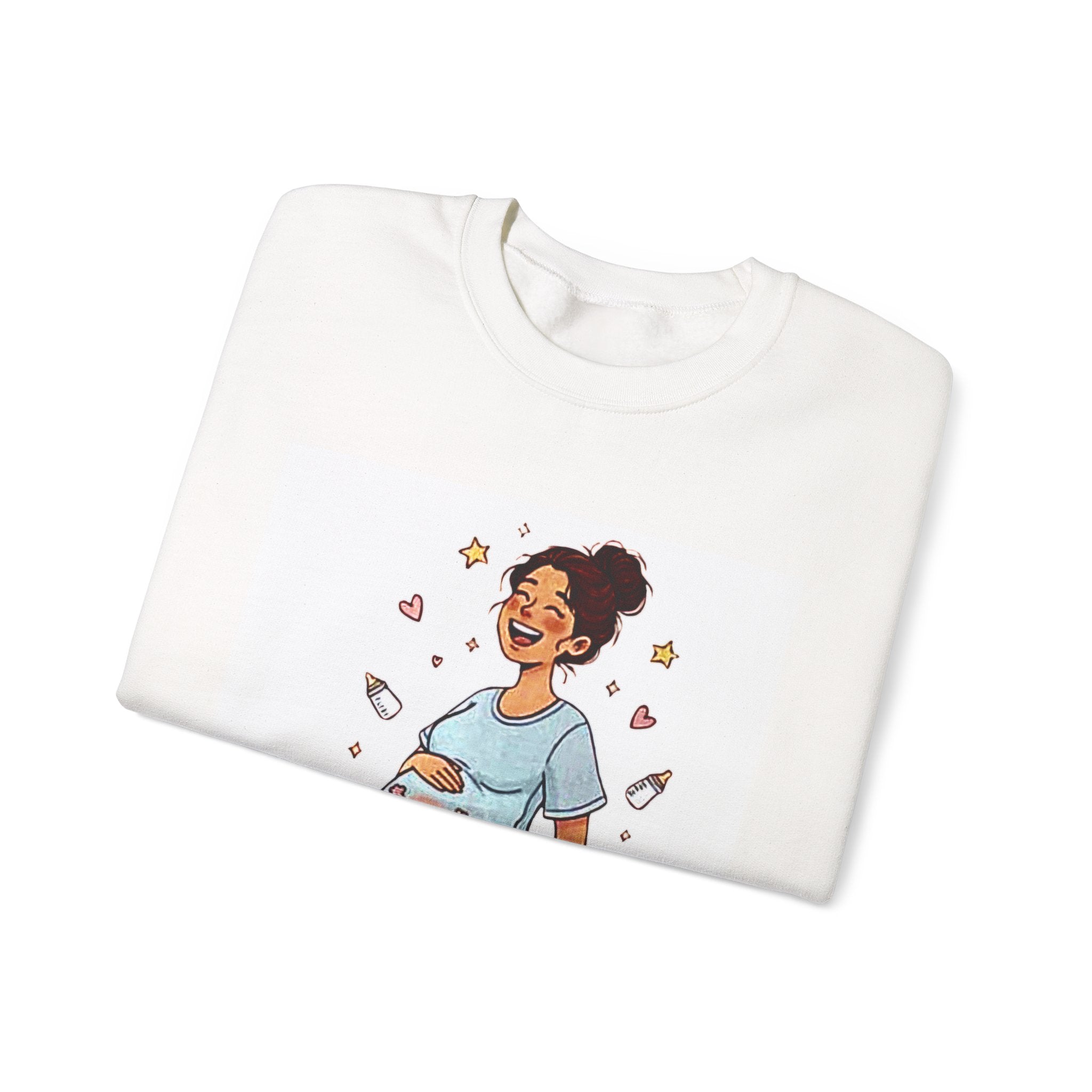 Maternity Crewneck Sweatshirt — "Mom Under Construction… Oops, I’m Expanding!"