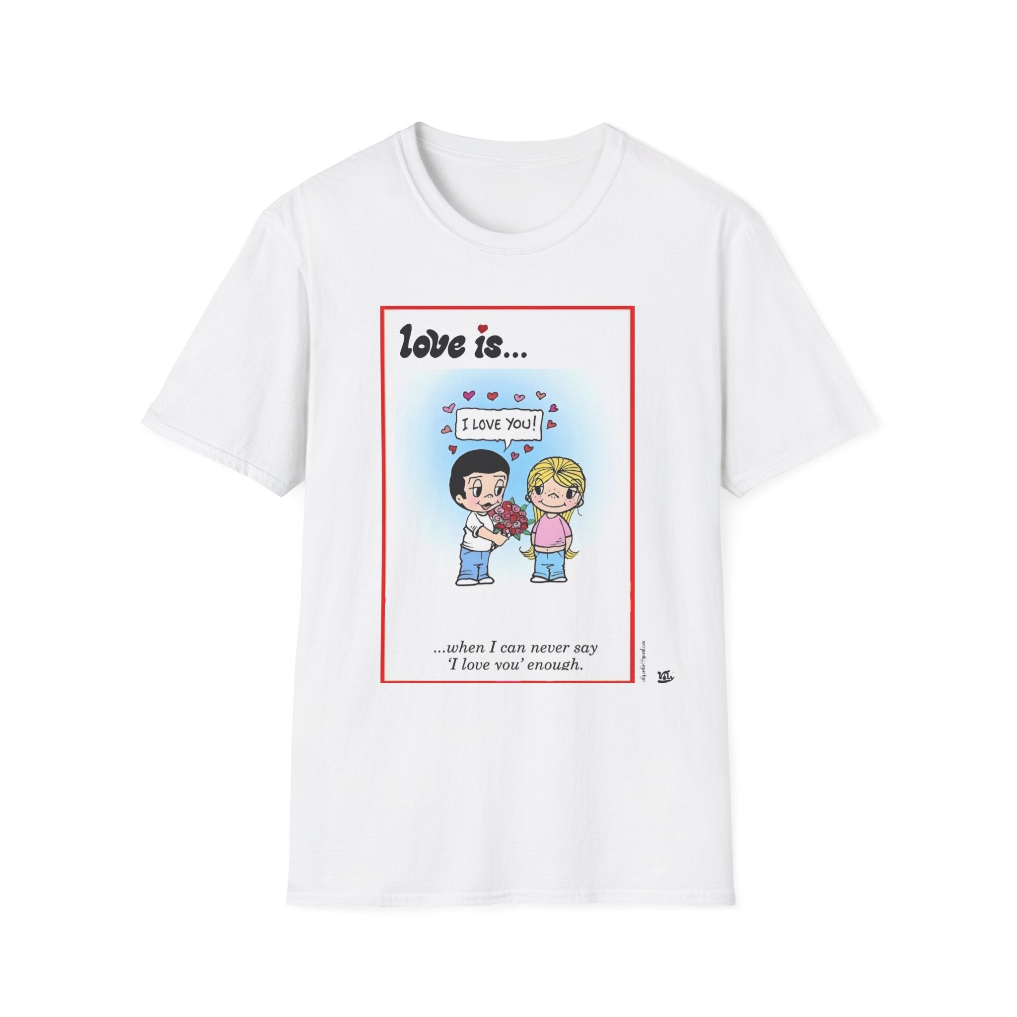 Love Is T‑Shirt — 'Love Is... I Love You' Retro Cartoon Couple Tee