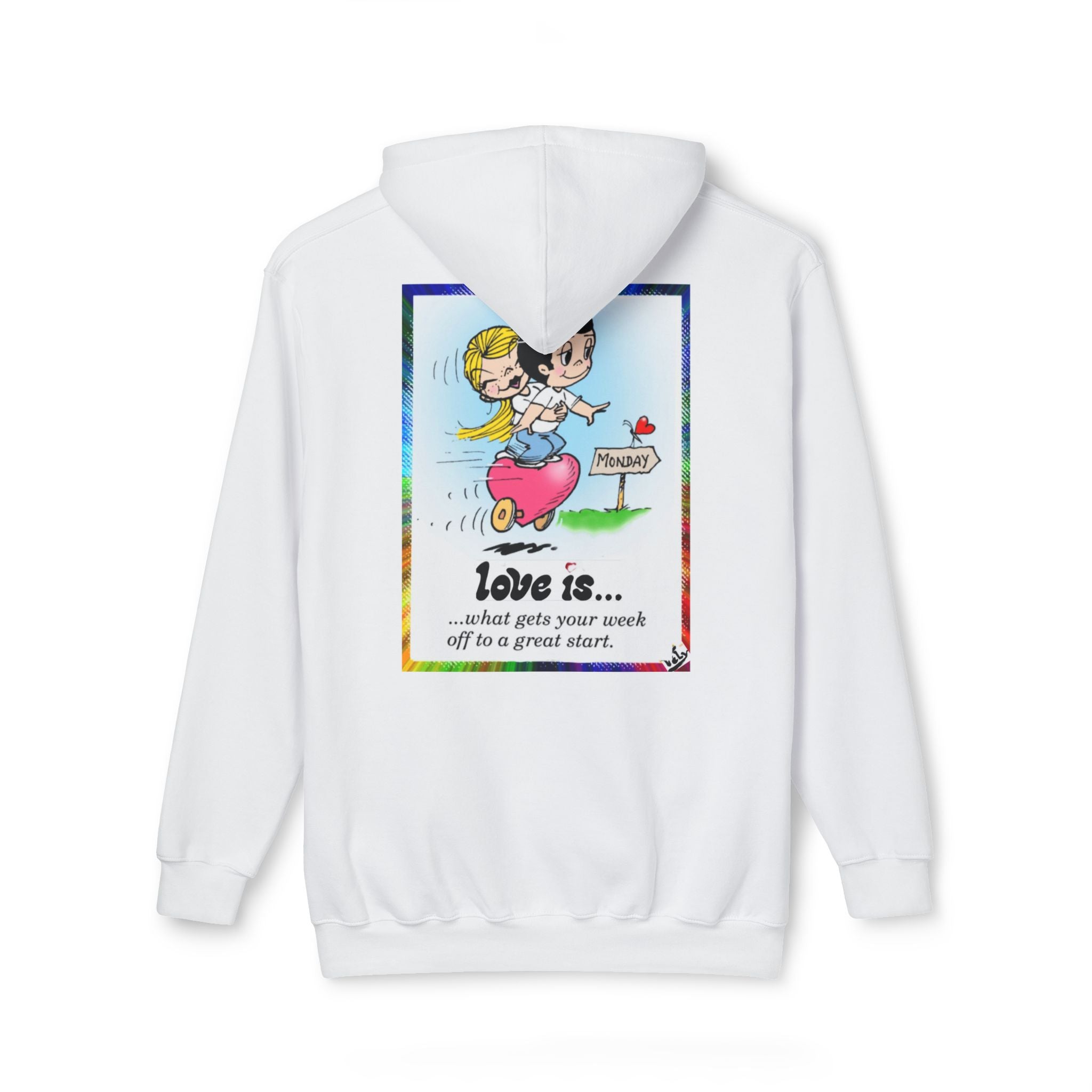Retro Kawaii Couple Heart Hoodie – Cute Vintage Cartoon Lovers Sweatshirt