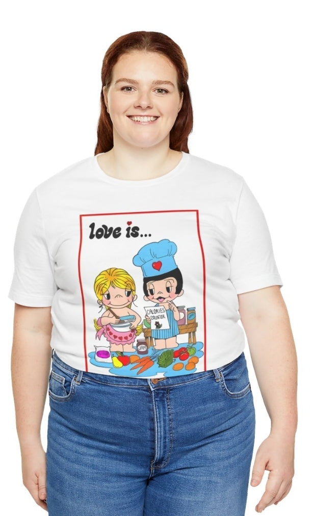 Funny t shirt Love Is... Counting Calories Together T‑Shirt